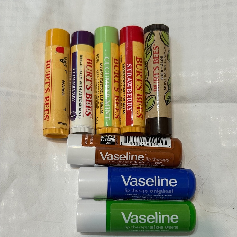 Burt's Bees Lip Balm Collection - Yellow, Purple, White, Green, Brown